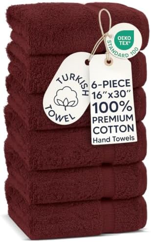 100% Cotton 6-Pack Hand Towels 16x30